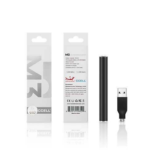 CCELL vaporizing battery M3, thread 510, colour variants