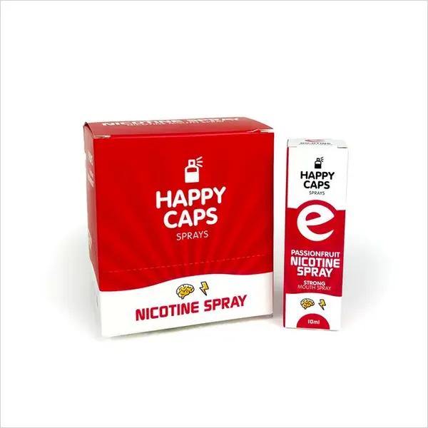 Happy Caps Nicotine Spray 10 ml, дисплеј 9 ком