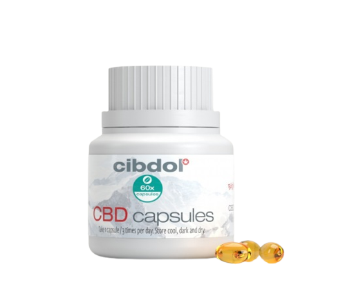 Cibdol mīkstās gēla kapsulas 5% CBD, 500 mg CBD, 60 kapsulas