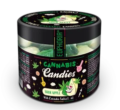 Euphoria Cannabis Candies Sour Apple, 140 g, 18 pcs, display