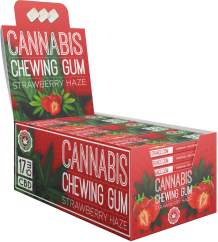 Kaņepju zemeņu košļājamā gumija (17 mg CBD), 24 kastītes displejā, 408 g