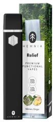 Hemnia Premium Functional Vape Pen Relief - 90 % CBD, 10 % CBN, valerian, ginger, 1 ml