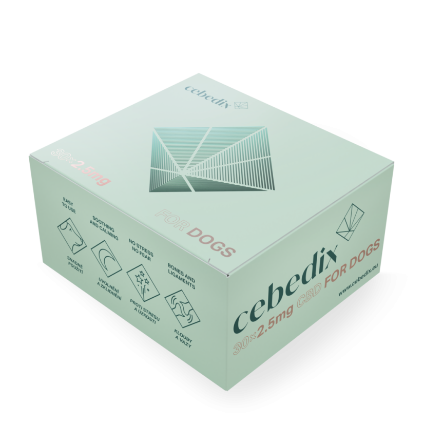 CEBEDIX Perorāla sloksne mājdzīvniekiem ar CBD 2,5 mg x 30 gab, 75 mg