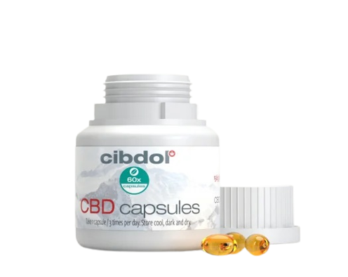 Cibdol mīkstās gēla kapsulas 5% CBD, 500 mg CBD, 60 kapsulas