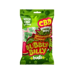 Bubbly Billy Buds Watermelon CBD gumijas lācīši (300 mg), 40 maisiņi kartona kārbā, 4000 g