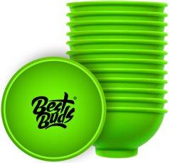 Best Buds Silikon Karıştırma Kabı 7 cm, Yeşil ve Siyah Logolu (12 adet/torba)