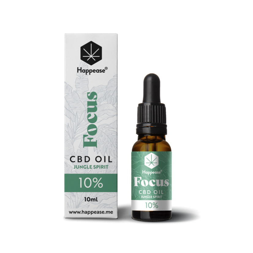 Happease Focus CBD Oil Jungle Spirit, 10% CBD, 1000 mg, 10 ml