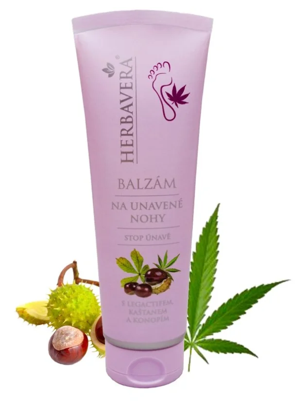Herbavera Soothing tired leg balm with legactif, horse chestnut and hemp, 120 ml