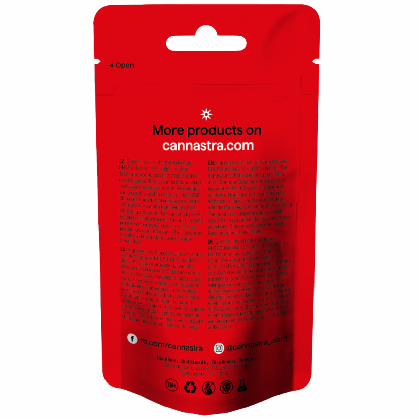 Cannastra HHCPO ziedu citronu virtenes, HHCPO 85% kvalitāte, 1g - 100g