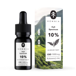 Hemnia Full-Spectrum CBD MCT Coconut Oil 10%, 1000mg, Green Tea, 10 ml