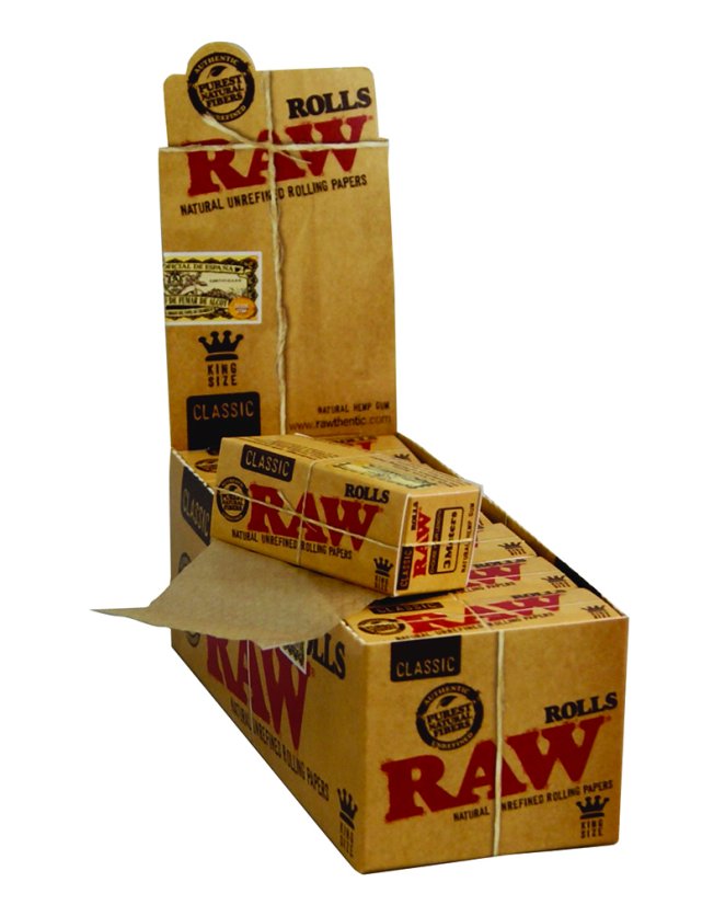 RAW Papers Кинг Сизе Rolls, 3 м, 12 ком у кутији