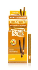 HEMPER Hemp Rolls King Size With Paper Tip 2pk - Mango (12 pz/display box)