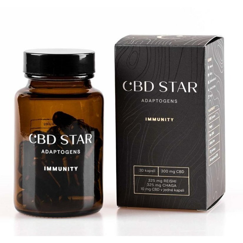 CBD Star Ārstnieciskās sēnes ar CBD — imunitātes adaptogēni, 30 kapsulas