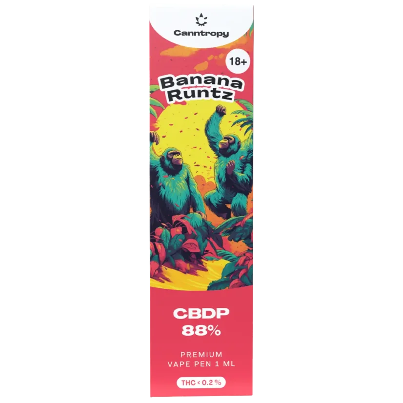 Canntropy CBDP Vape Pen Banana Runtz, CBDP 88% laatua, 1 ml