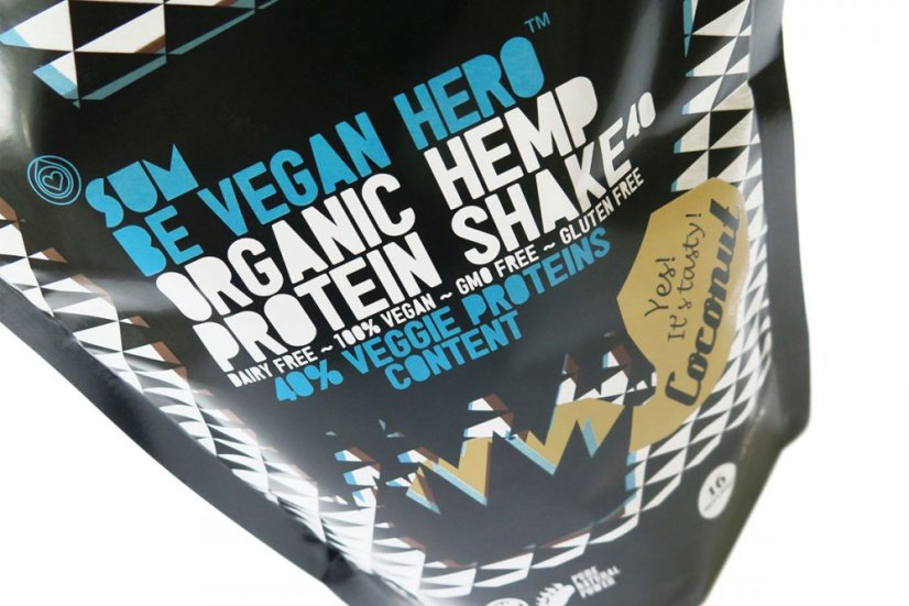 SUM Kaņepju proteīna kokteilis Be Vegan Hero Coconut, 500 g