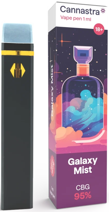 Cannastra CBG Disposable Vape Pen Galaxy Mist, CBG 95 %, 1 ml