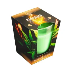 Aromātiskā svece - ar kaņepju un vaniļas aromātu