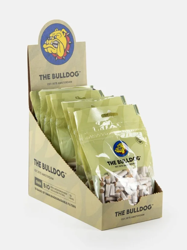 Bulldog биоразградиви целулозни наставци за филтере 120 ком (10 ком по дисплеју)