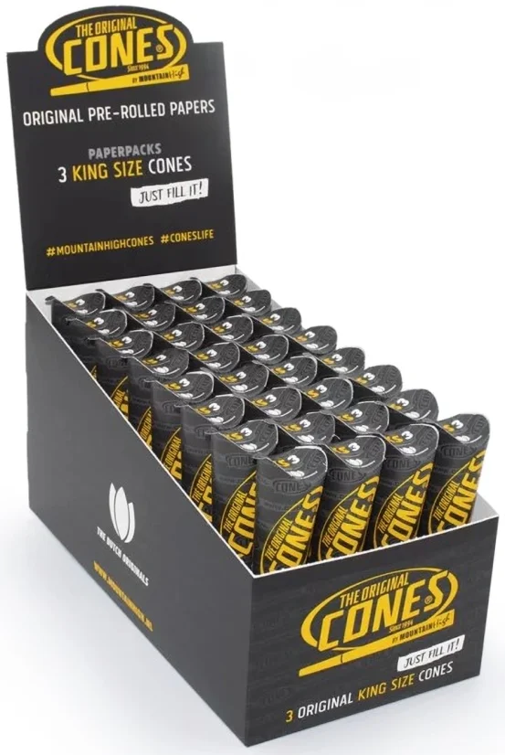 The Original Cones, Конуси Оригинал Кинг Сизе 3к Папер Пацк Дисплаи 32 ком