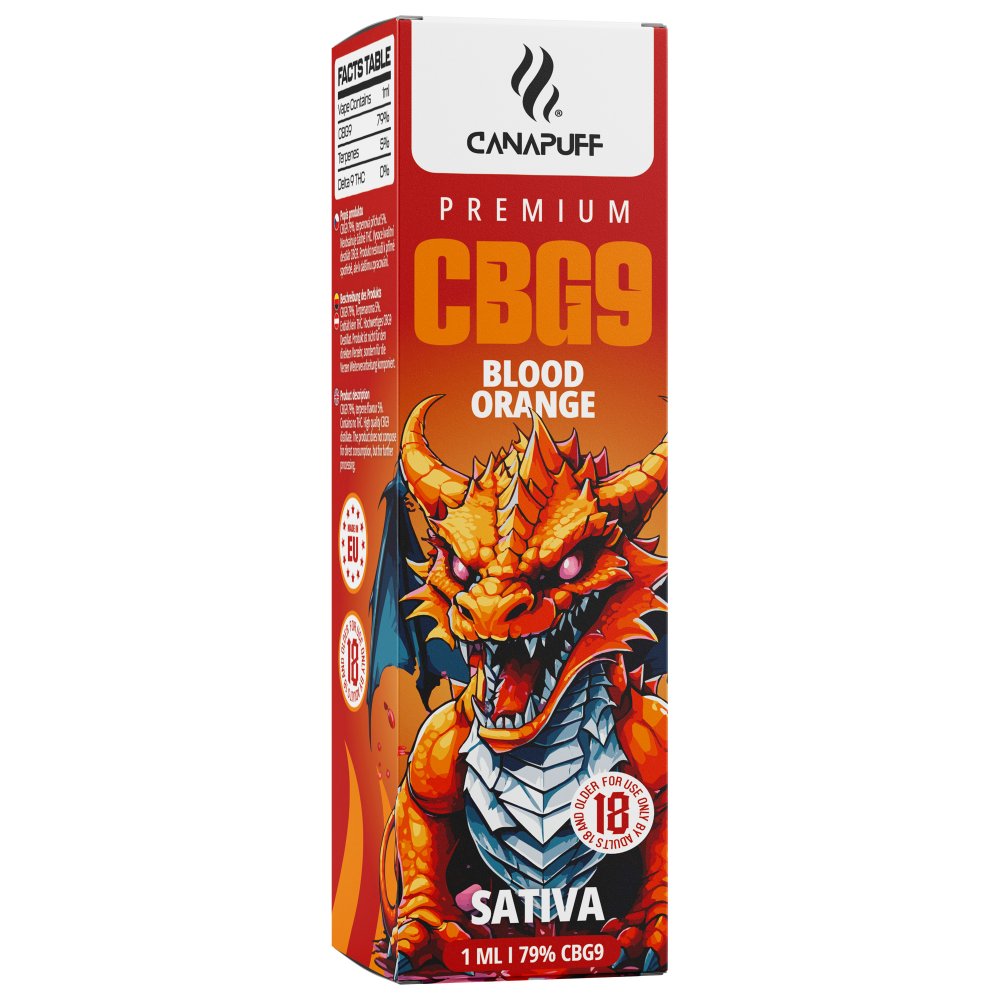 elfbar elfa kaufen CanaPuff Blood Orange Disposable Vape Pen, 79 % CBG9, 1 ml