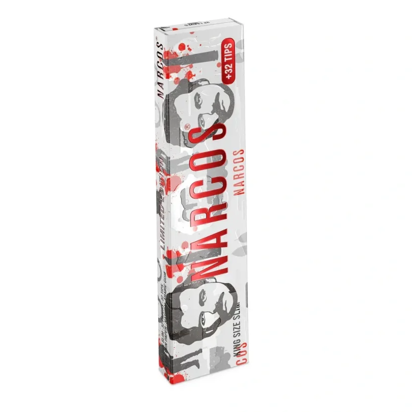 Narcos Limited Edition King Size Slim Rolling Papers + Tips - random design