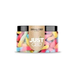 JustCBD Gummies Sour Worms 250 mg - 3000 mg CBD