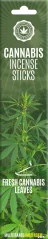 Cannabis Incense Sticks Fresh Cannabis Leaves - Carton (6 packs)