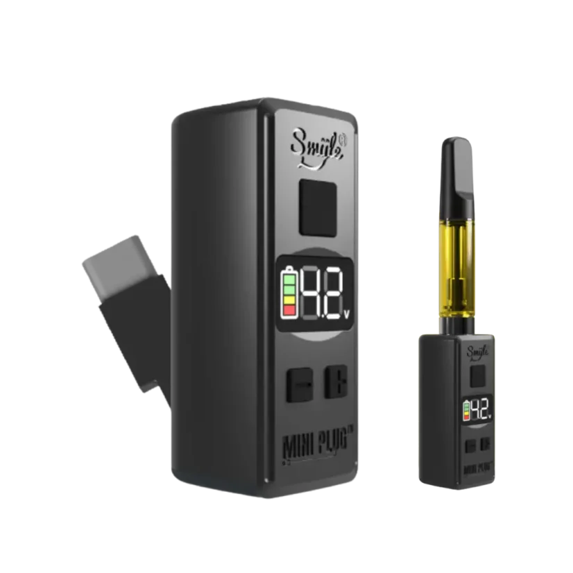 Smyle Labs Mini Plug 510 Cart Battery with Built-in USB-C Cable, Adjustable Voltage, LED Display - random colour, Display box 20 pcs