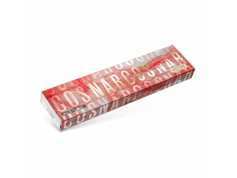 Narcos Limited Edition King Size Slim Rolling Papers + Tips, Display box 24 pcs