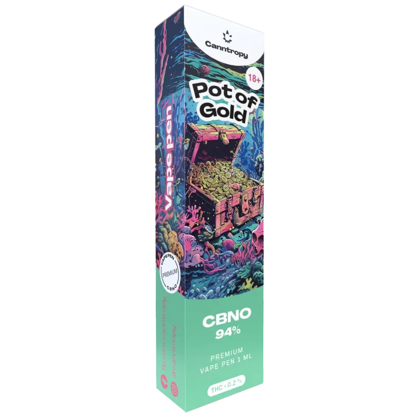 Canntropy Penna vaporizzatore monouso CBNO Pot of Gold, qualità CBNO al 94%, 1 ml