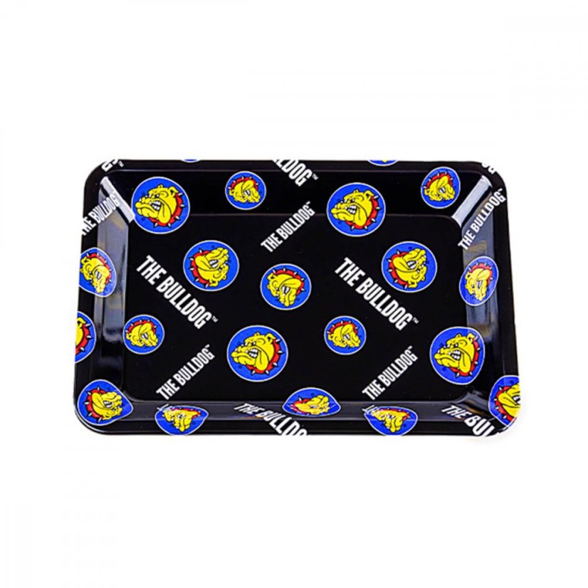 The Bulldog Original Metal Rolling Tray Pattern, small, 18 cm x 12,5 cm x 1,5 cm