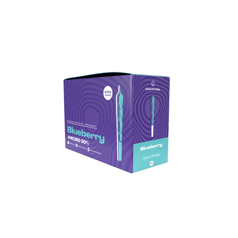 Canntropy H4CBD Prerolls Blueberry, 30 % H4CBD, 1,5 g - Display box, 10 gab.