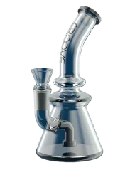 Groove Beaker Rig 7", Black and Clear