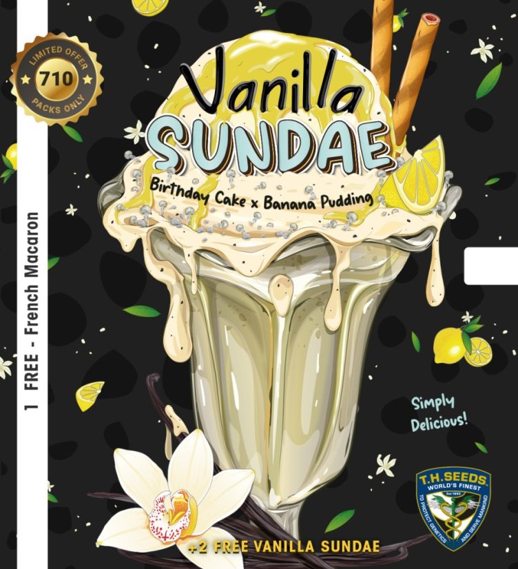 T.H.Seeds™ Cannabis Seeds Vanilla Sundae, various pack, feminized