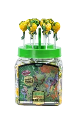 Euphoria Cannabis Energy Lollipop dalam stoples, rasa ganja (100 x 12 g)