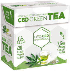 MediCBD Zelený čaj (krabička 20 pyramidových sáčků), 7,5 mg CBD - Karton (10 krabiček)