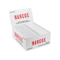Narcos Вхите Едитион Кинг Сизе Слим Роллинг Папир, кутија за екран 50 ком