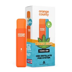 Orange County CBD Penna per sigaretta elettronica con pod Mango Haze, 1 ml - Display box 10 pezzi