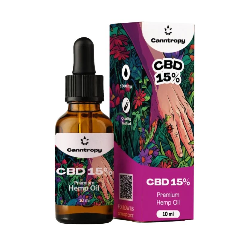 Canntropy CBD Kaņepju eļļa, 15%, 1500mg, 10ml