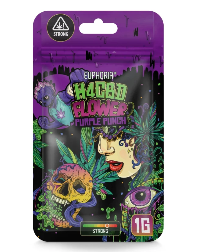 Euphoria H4CBD Flowers Purple Punch, H4CBD 40%, 1 g