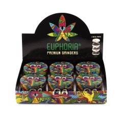 Euphoria Металне брусилице Вибрант 63 мм, 4 дела - Дисплеј кутија са 6 ком
