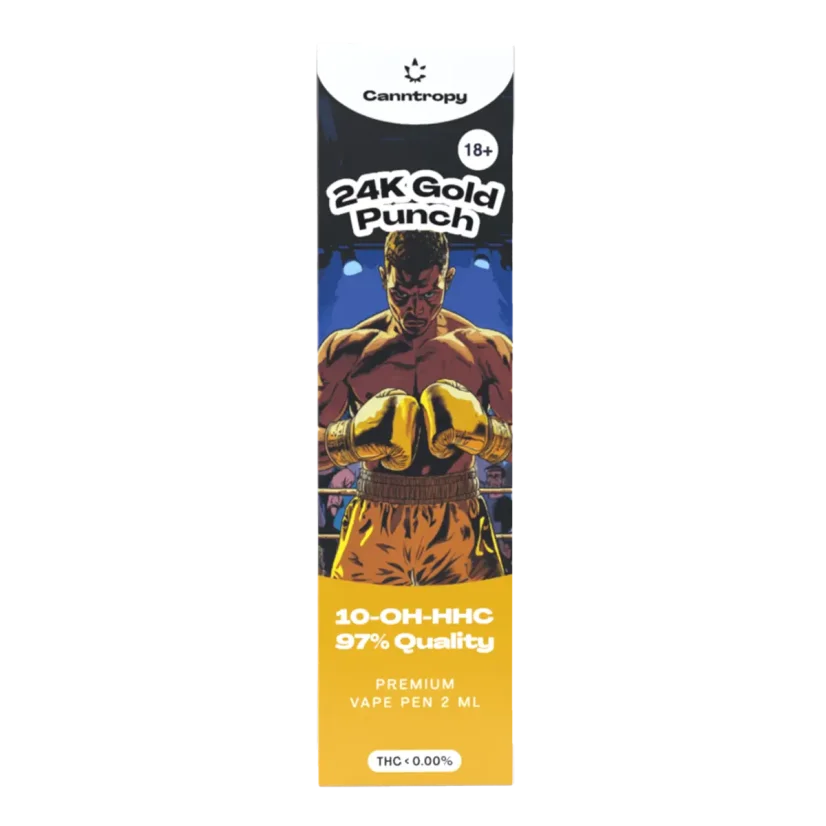 Canntropy 10-OH-HHC Vape Pen 24K Gold Punch, 10-OH-HHC 97% kvalitāte, 2ml