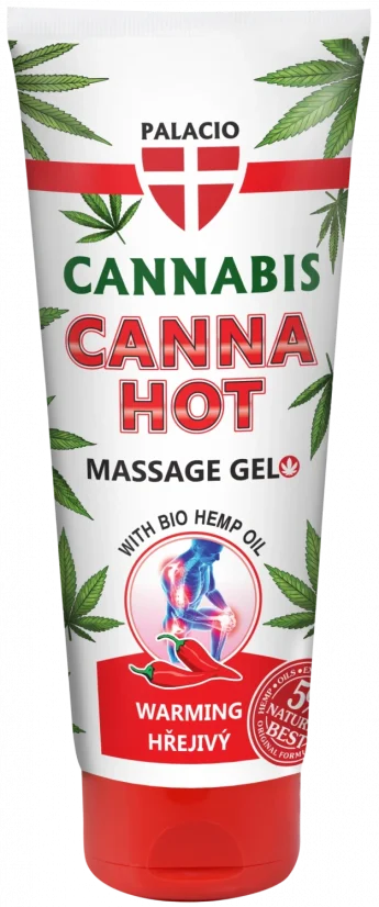 Palacio CANNABIS hierontageeli lämmittävä tuubi, 200 ml