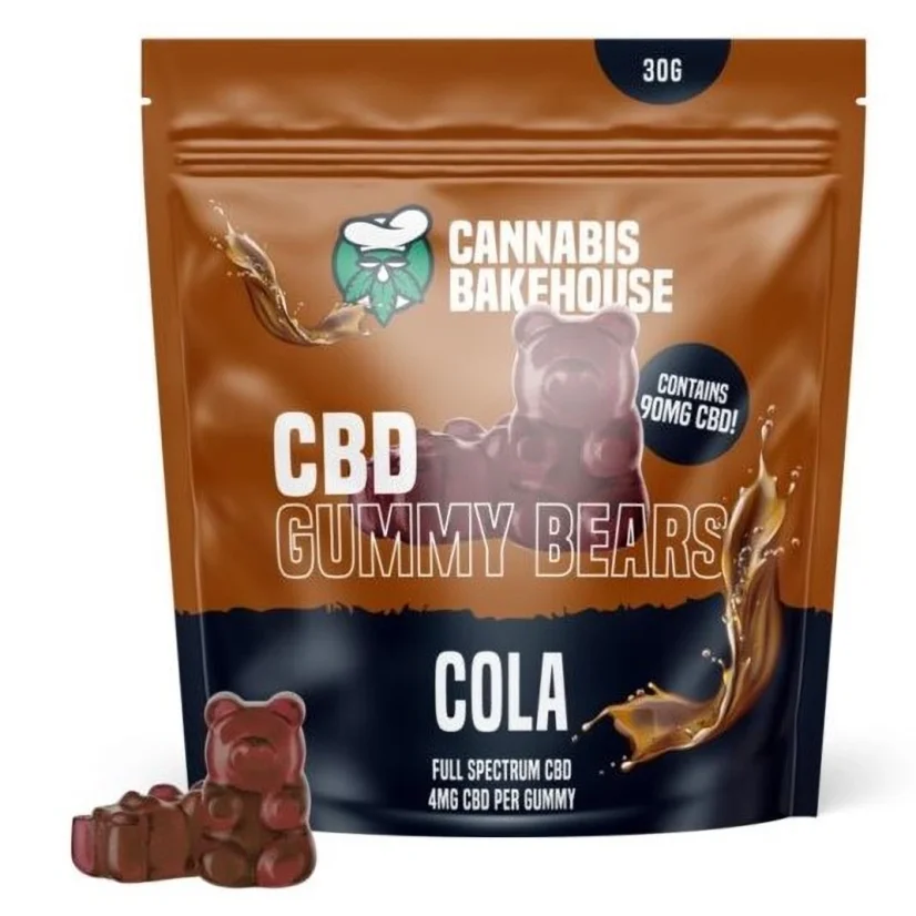 Cannabis Bakehouse CBD Gummi Bears — kola, 22 gab. x 4 mg CBD, 30 g