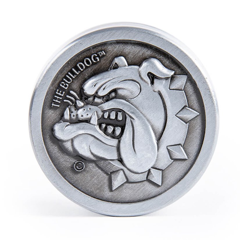 The Bulldog Original Silver Metal Grinder - 3 parts, 12 pcs / display