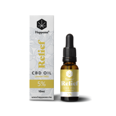 Happease Relief CBD eļļa Lemon Tree, 5% CBD, 500 mg, 10 ml