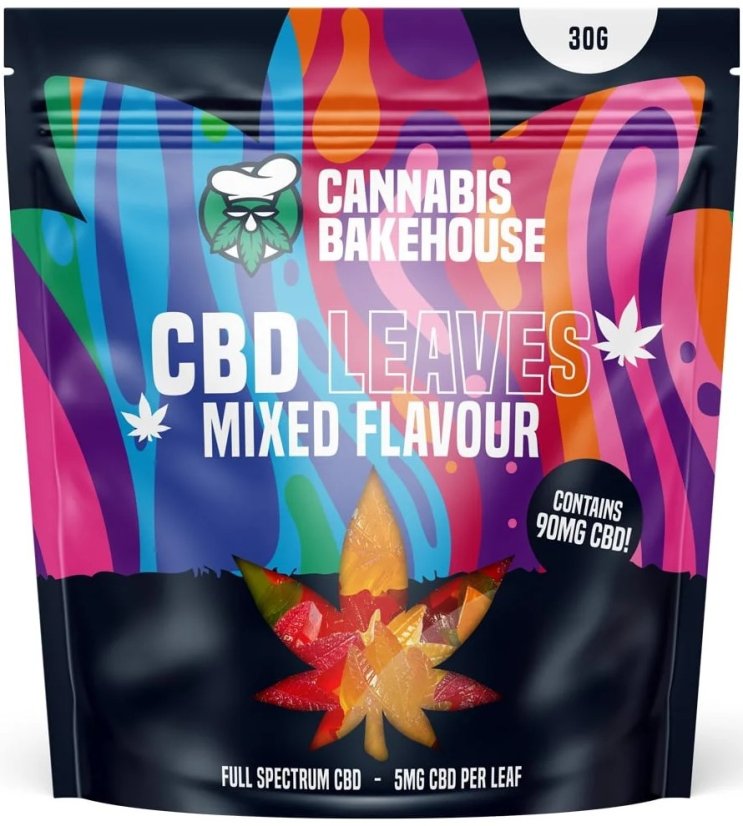 Cannabis Bakehouse - CBD sveķainu lapu maisījums, 18 gab x 5 mg CBD, 30 g
