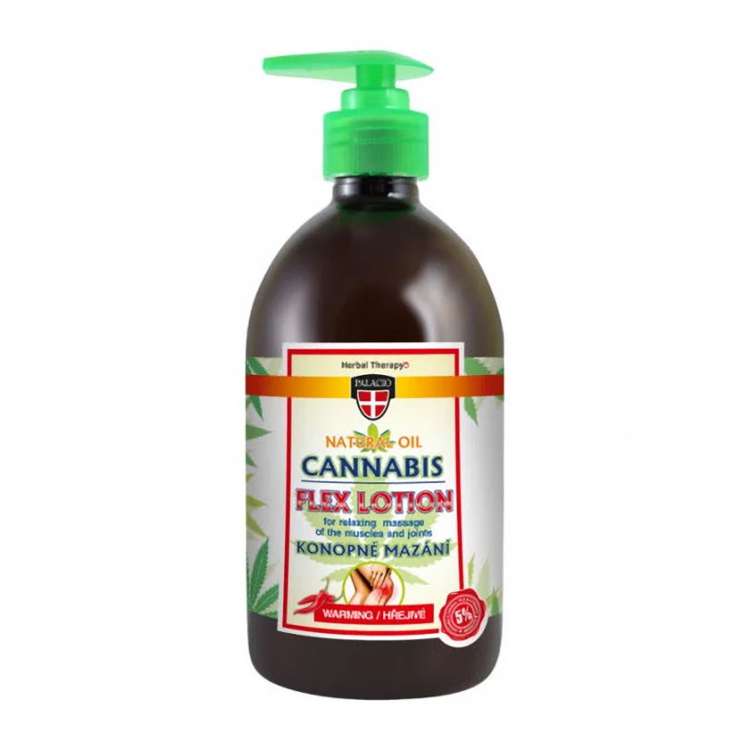Palacio CANNABIS masāžas gels ar siltu sūkni, 500 ml