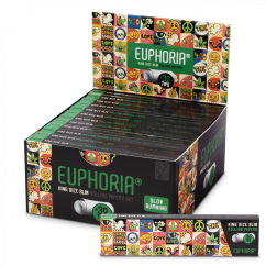 Euphoria Гроови Роллинг Паперс Кингсизе Слим + филтери - кутија за приказ од 24 паковања са филтерима