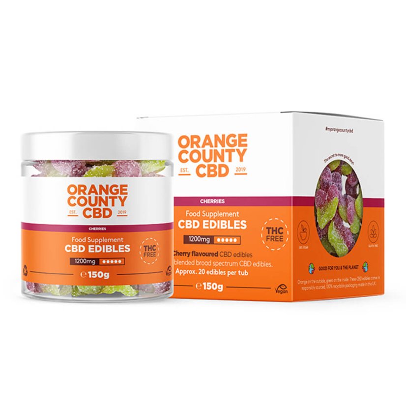Orange County CBD Gummies Cherries, CBD 1200 mg, 150 g